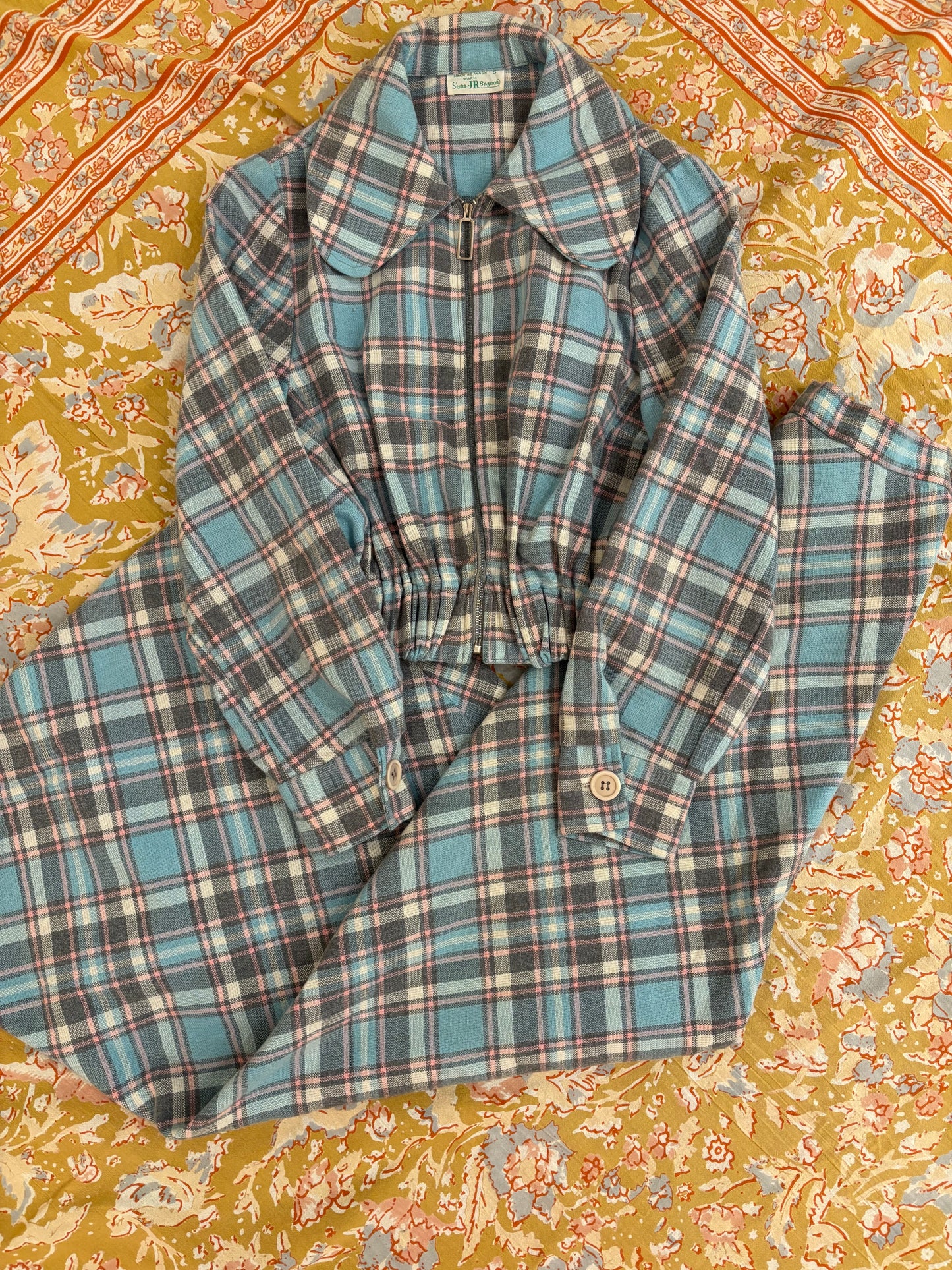 70s Sears JR Bazaar Plaid Set