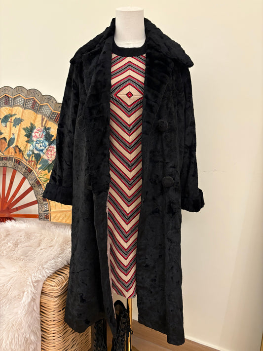 1960s Black Evening Coat