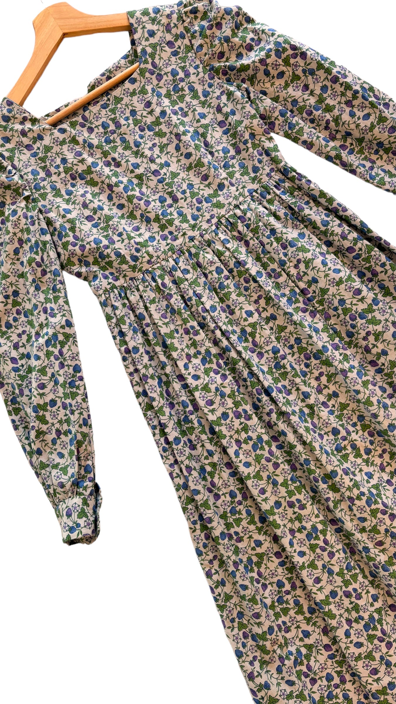 1970s Strawberry Fields Maxi Dress