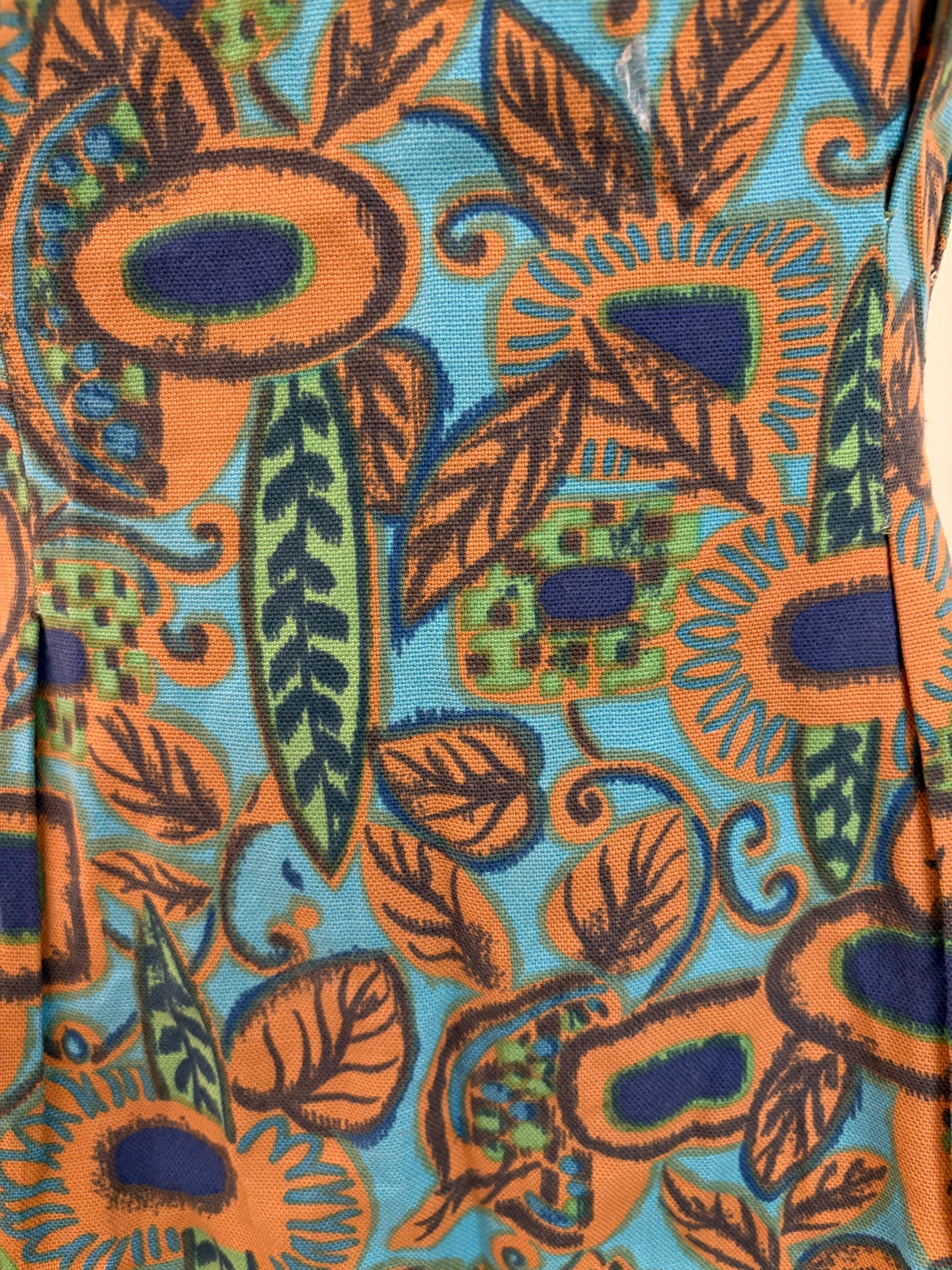 1960s Rustic Bloom Shift Dress