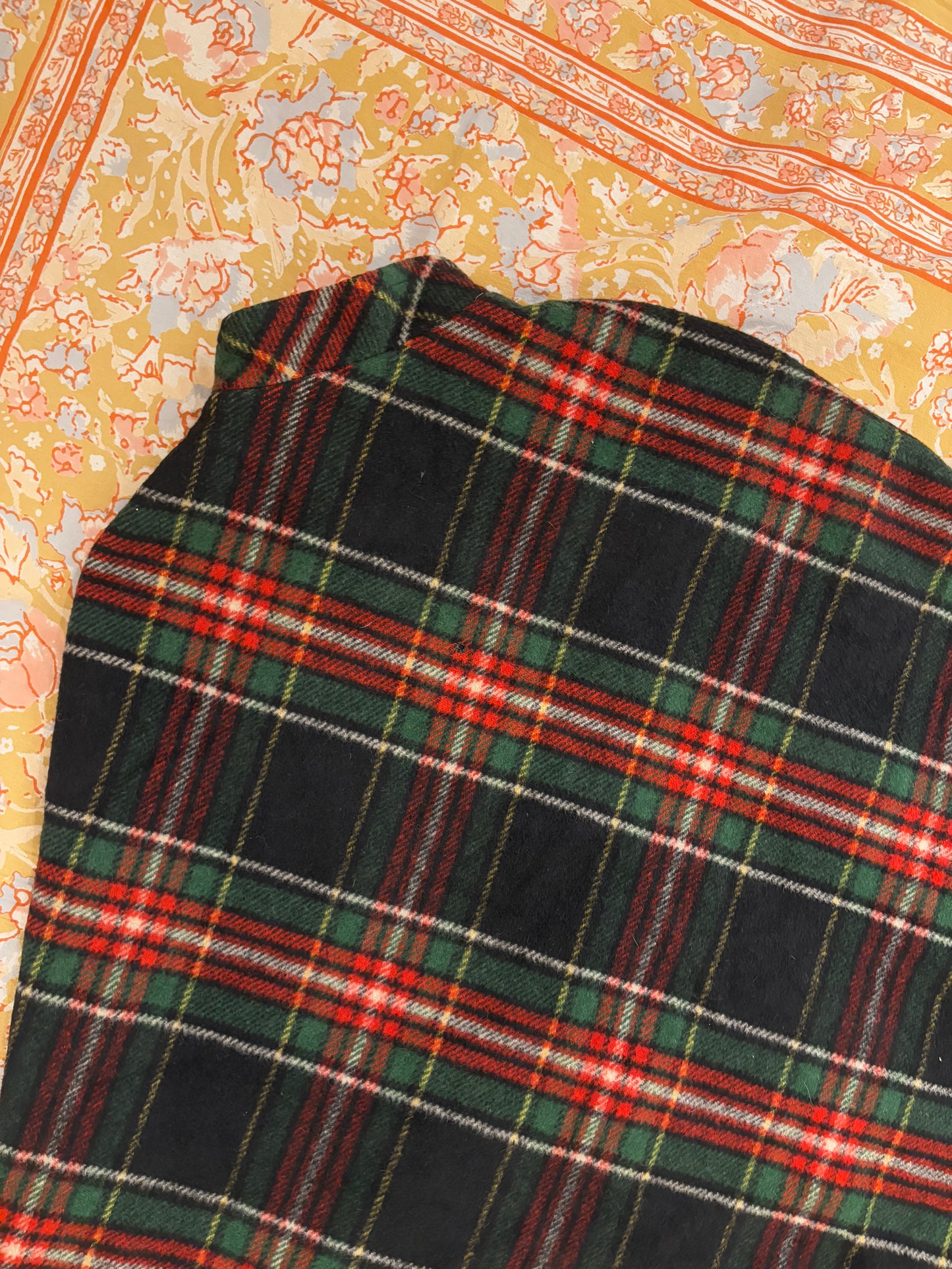 60s Madeline Plaid Cape