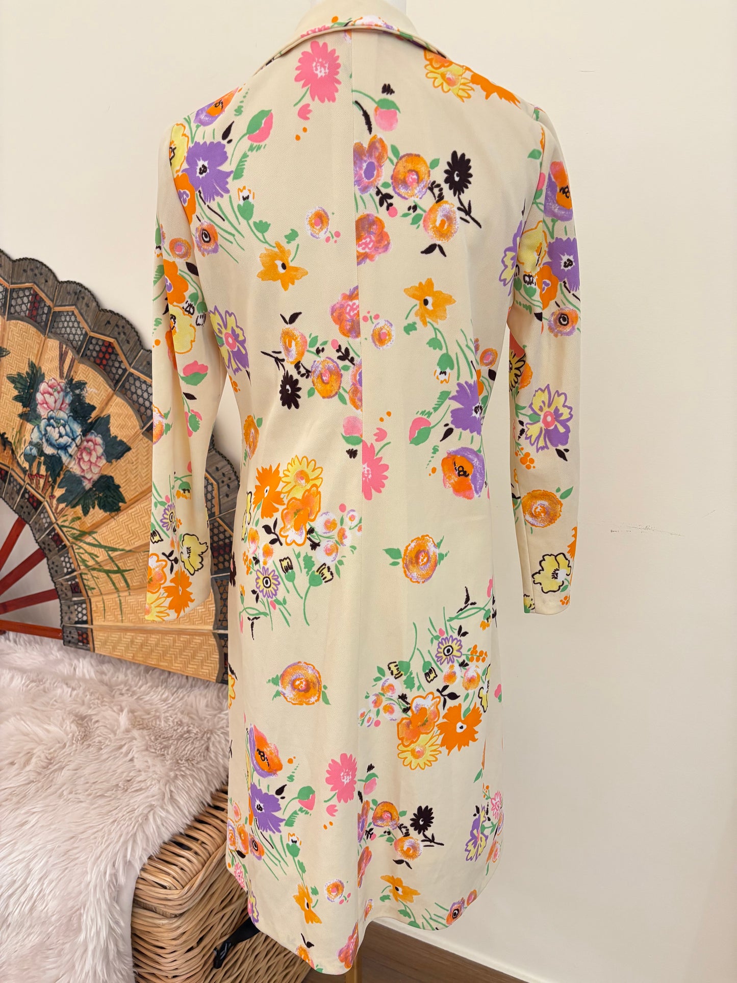 1970s Springtime Swing Dress