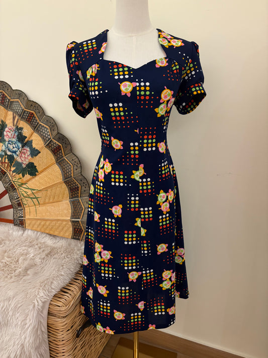 1960s Starburst & Petals Midi