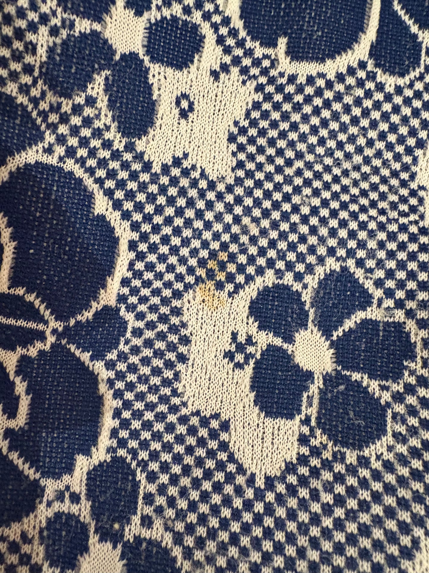 60s Navy Blossom Shift Dress