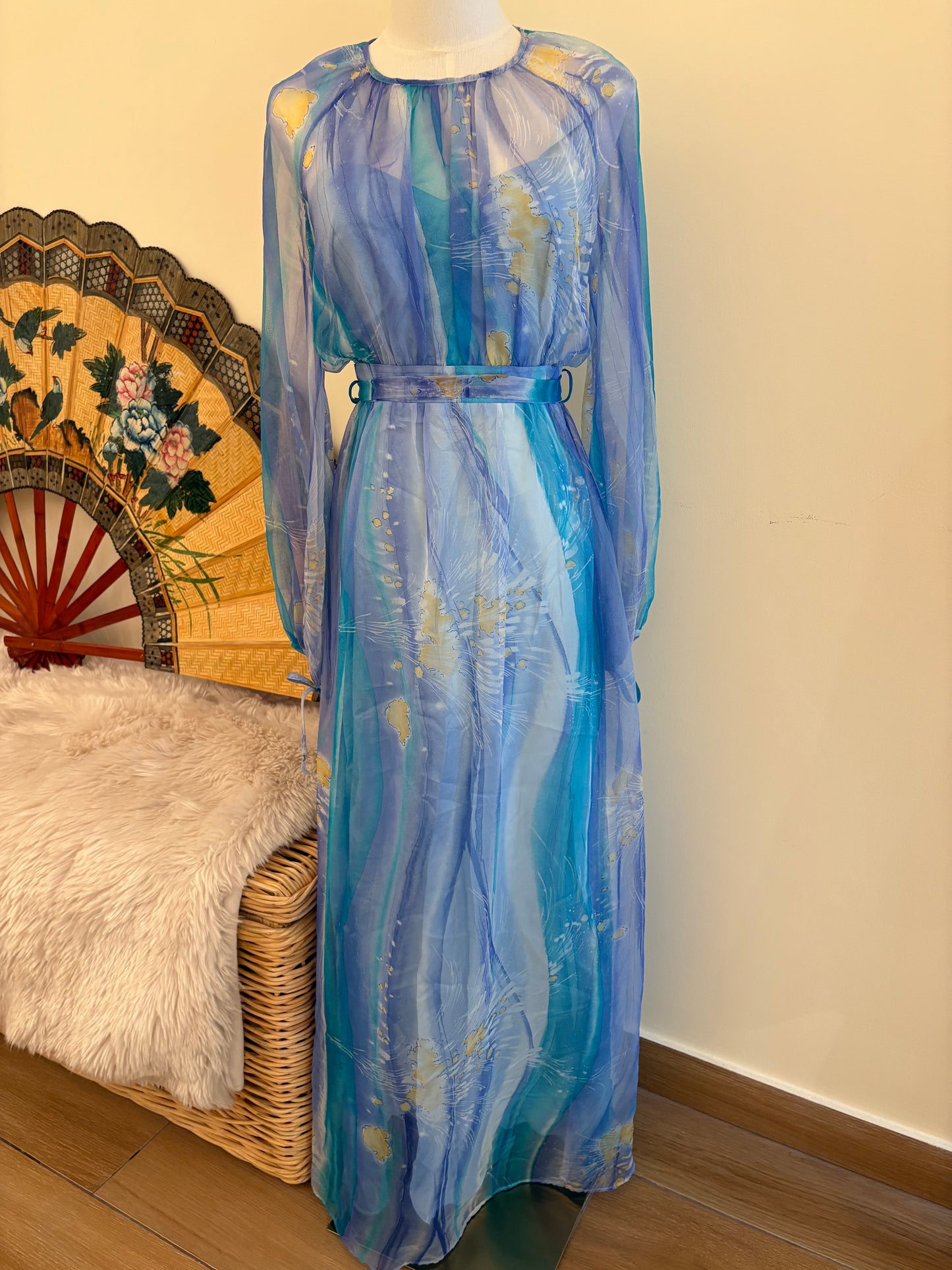 1970s Vera Mont Maxi Dress