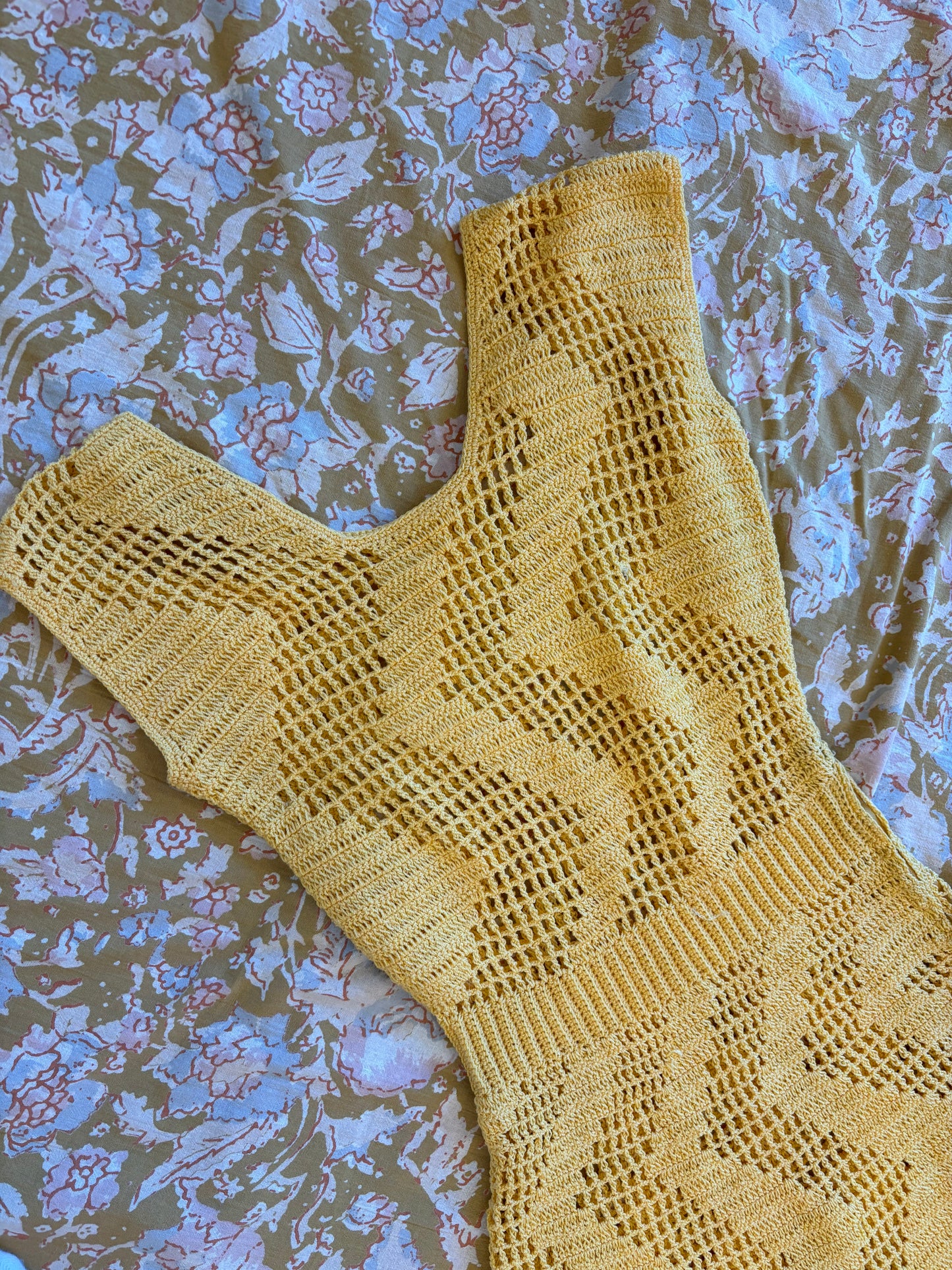 70s Mini Crochet Dress