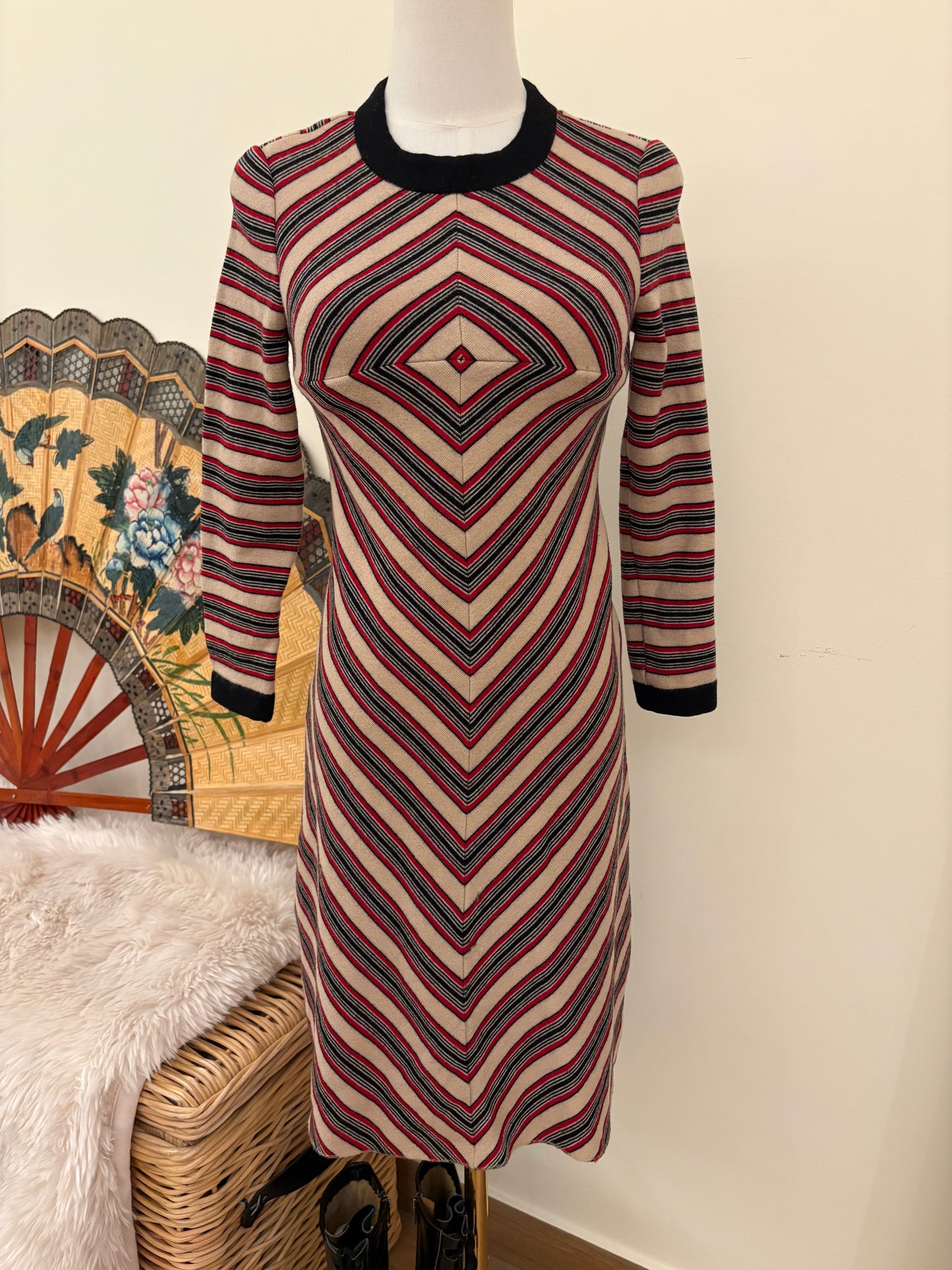 60s 70s “Le Gallinelle” Midi Dress