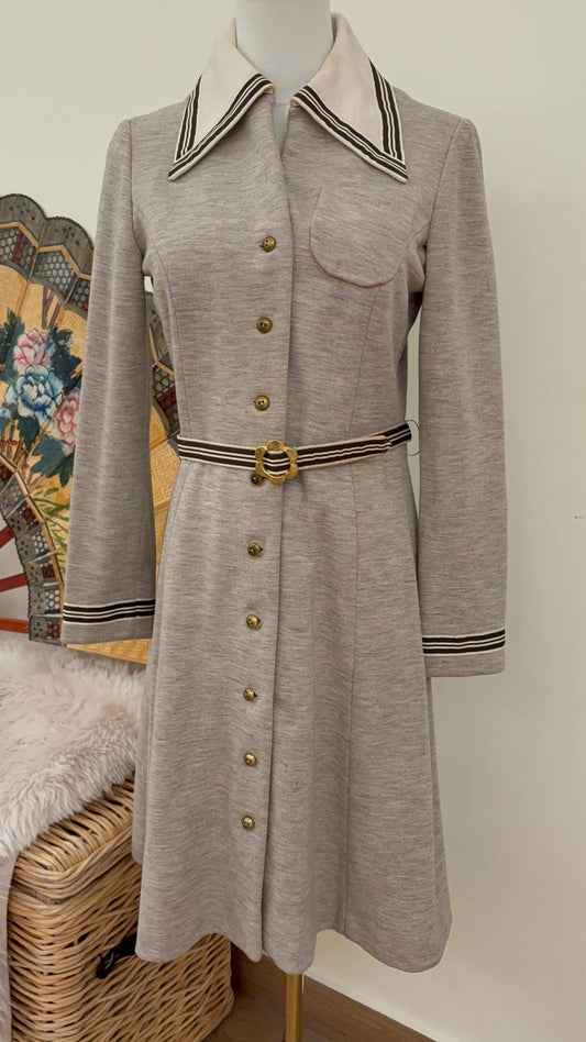 70s “Hear Say” Flower Buckle Dress