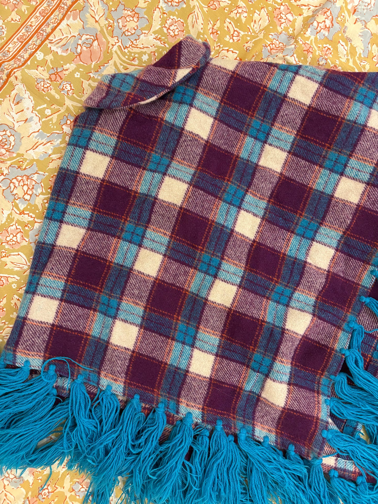 70s Purple Skies Poncho