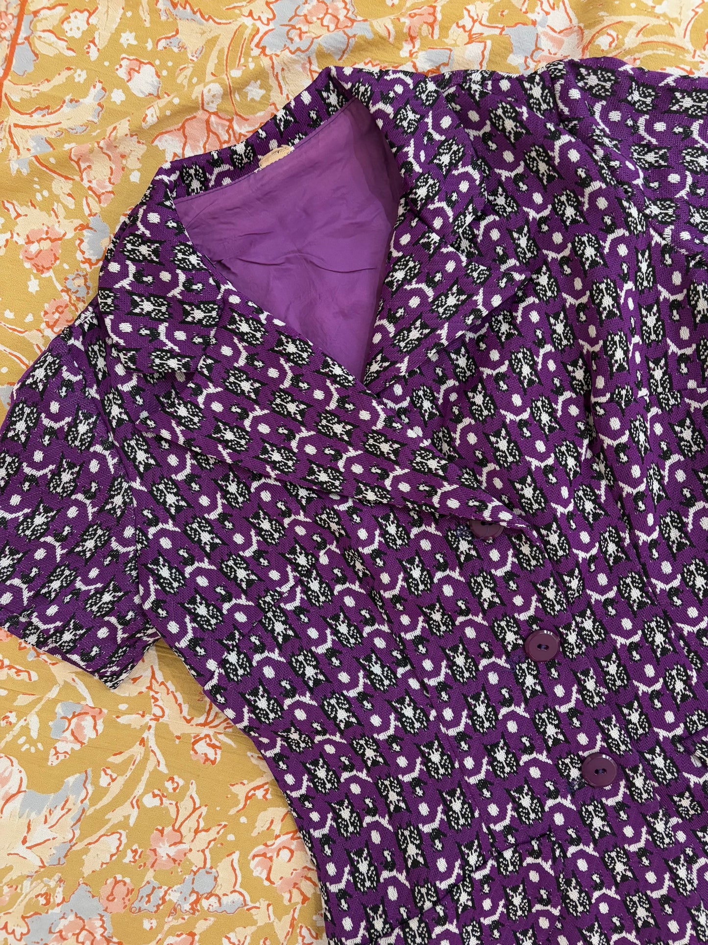 70s Owl Novelty Owl Print Top