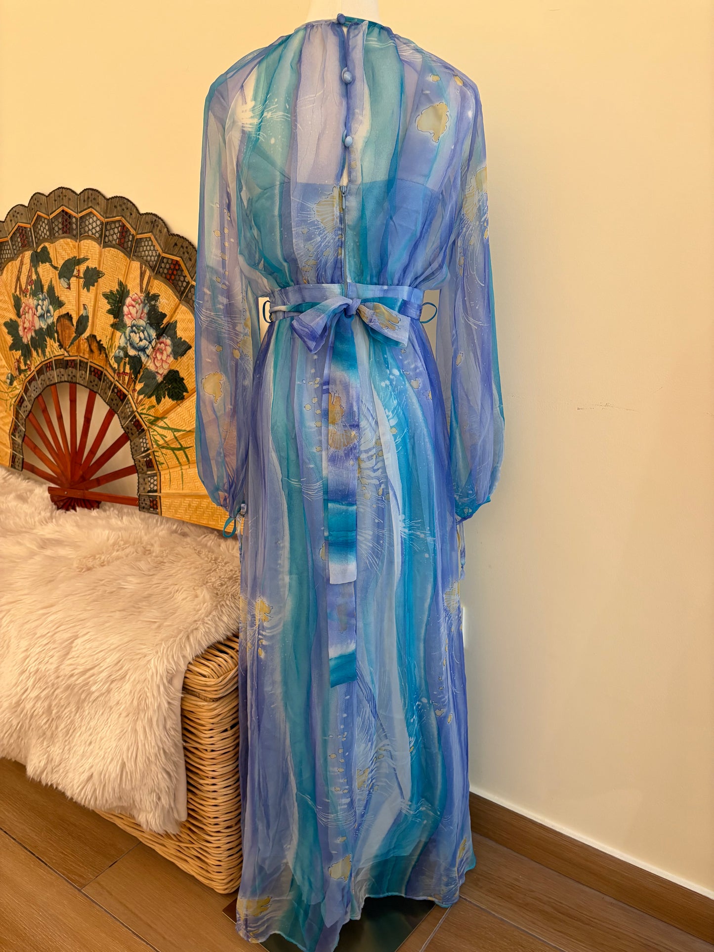 1970s Vera Mont Maxi Dress