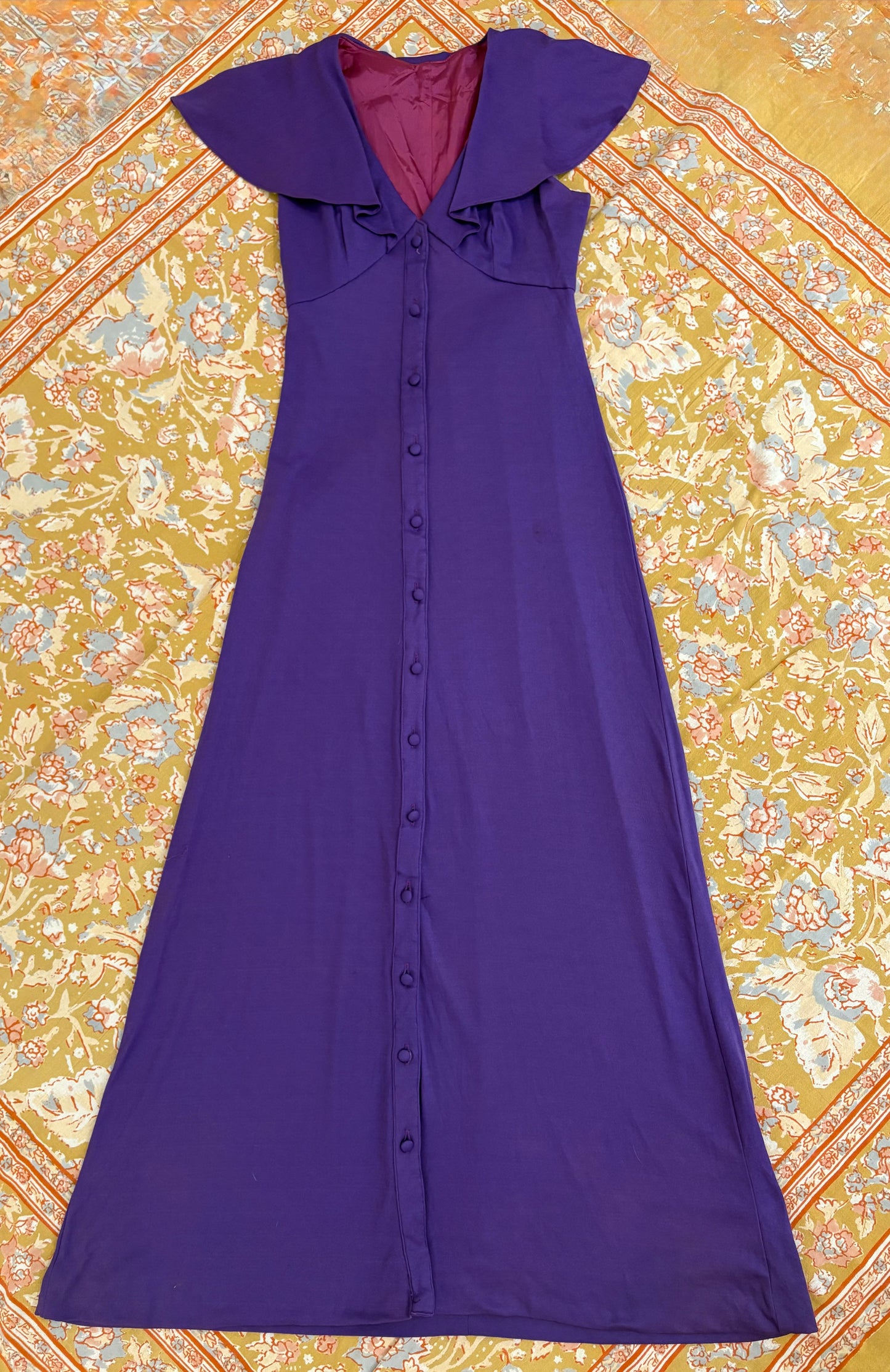 70s Purple Haze Maxi Dress