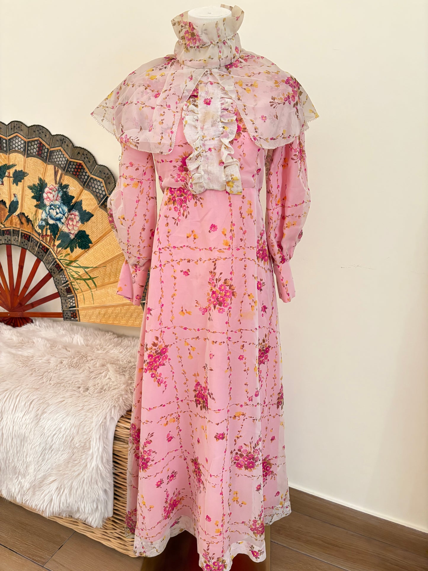 1970s Handmade Prairie Dress