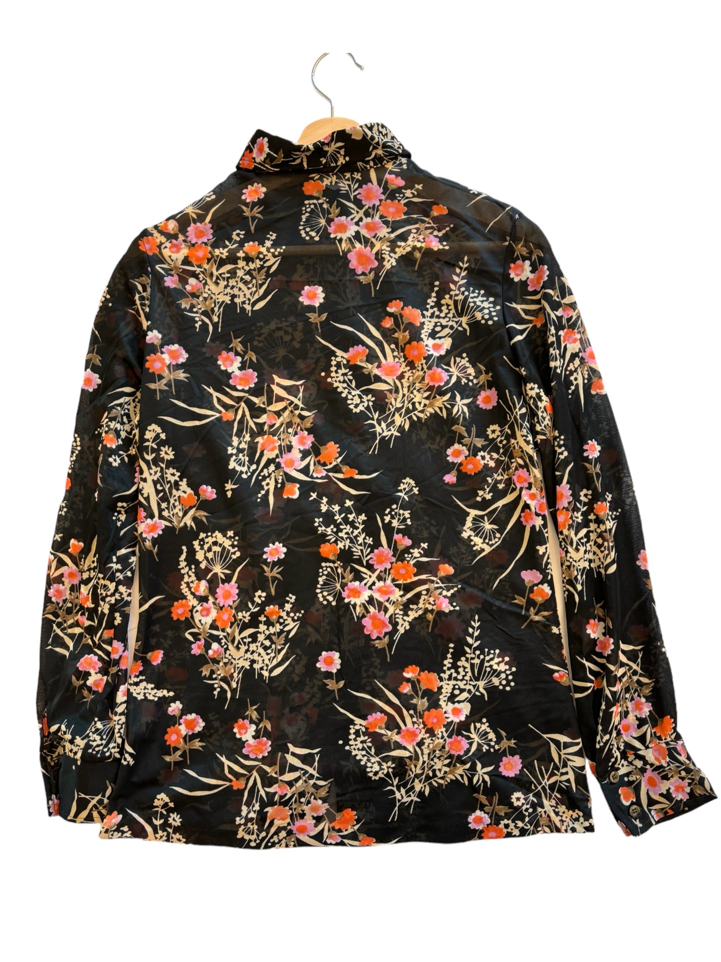 70s Sheer Floral Shirt