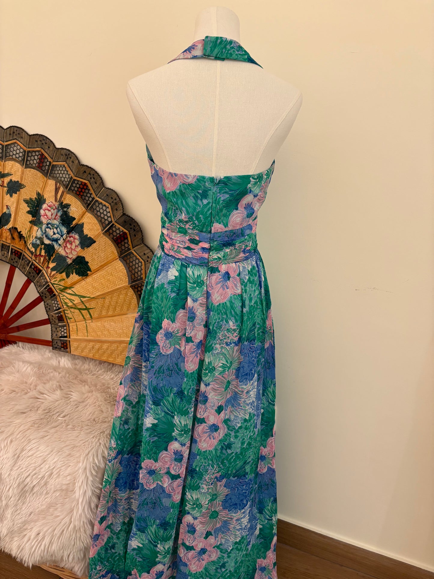 70s Island Dream Halter Dress
