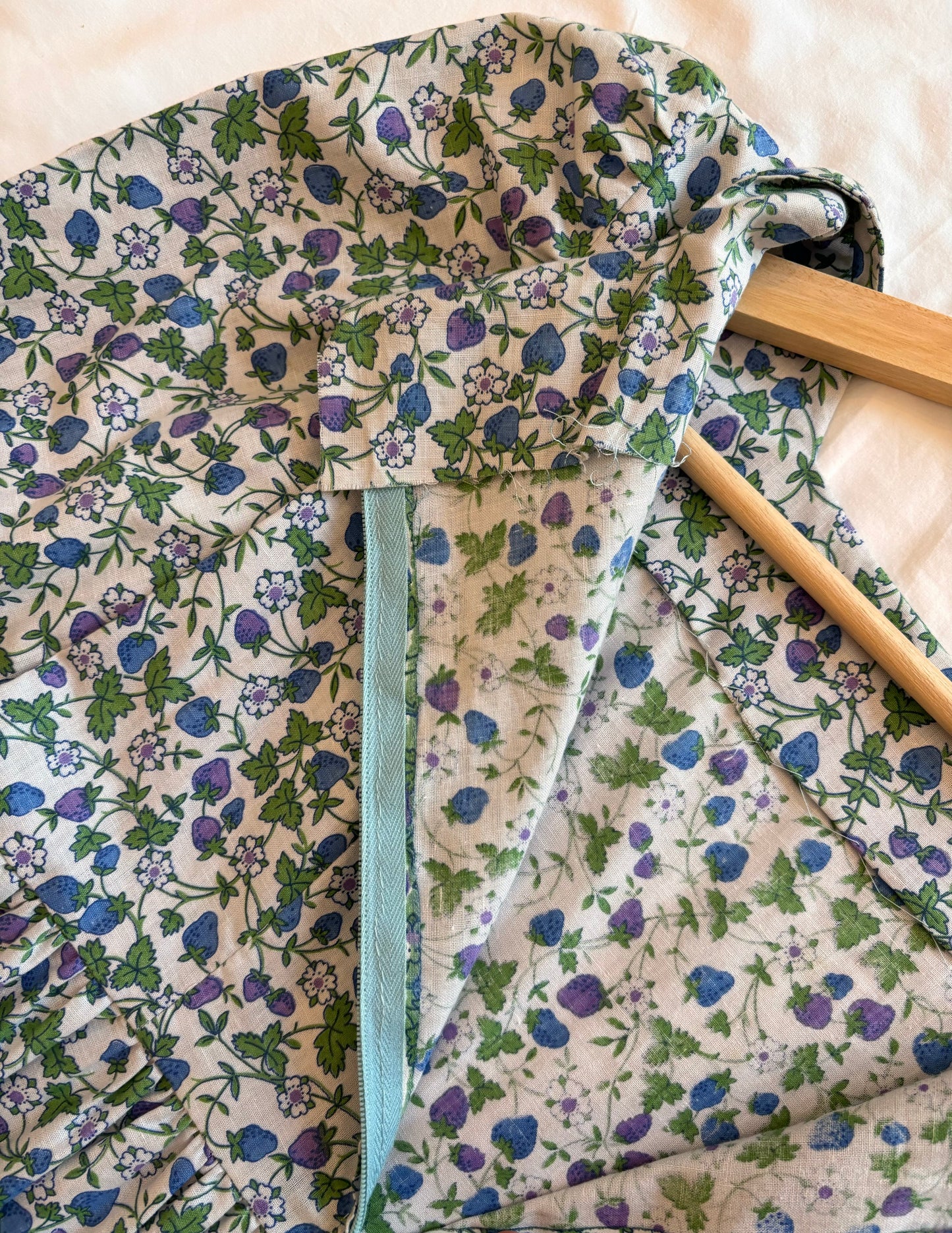 1970s Strawberry Fields Maxi Dress