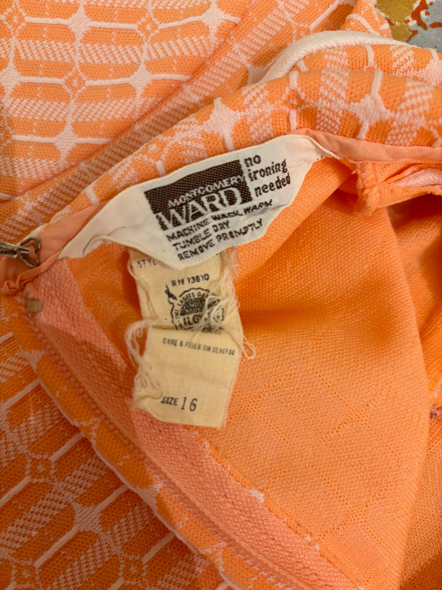 Peach Montgomery Ward Dress