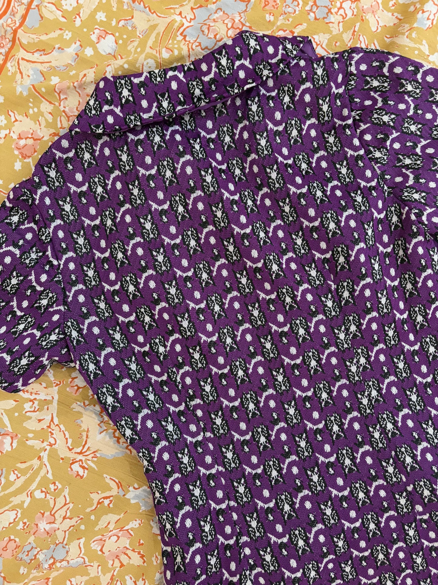 70s Owl Novelty Owl Print Top