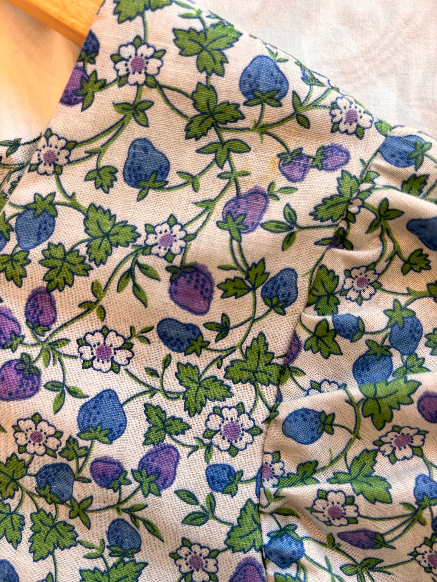 1970s Strawberry Fields Maxi Dress