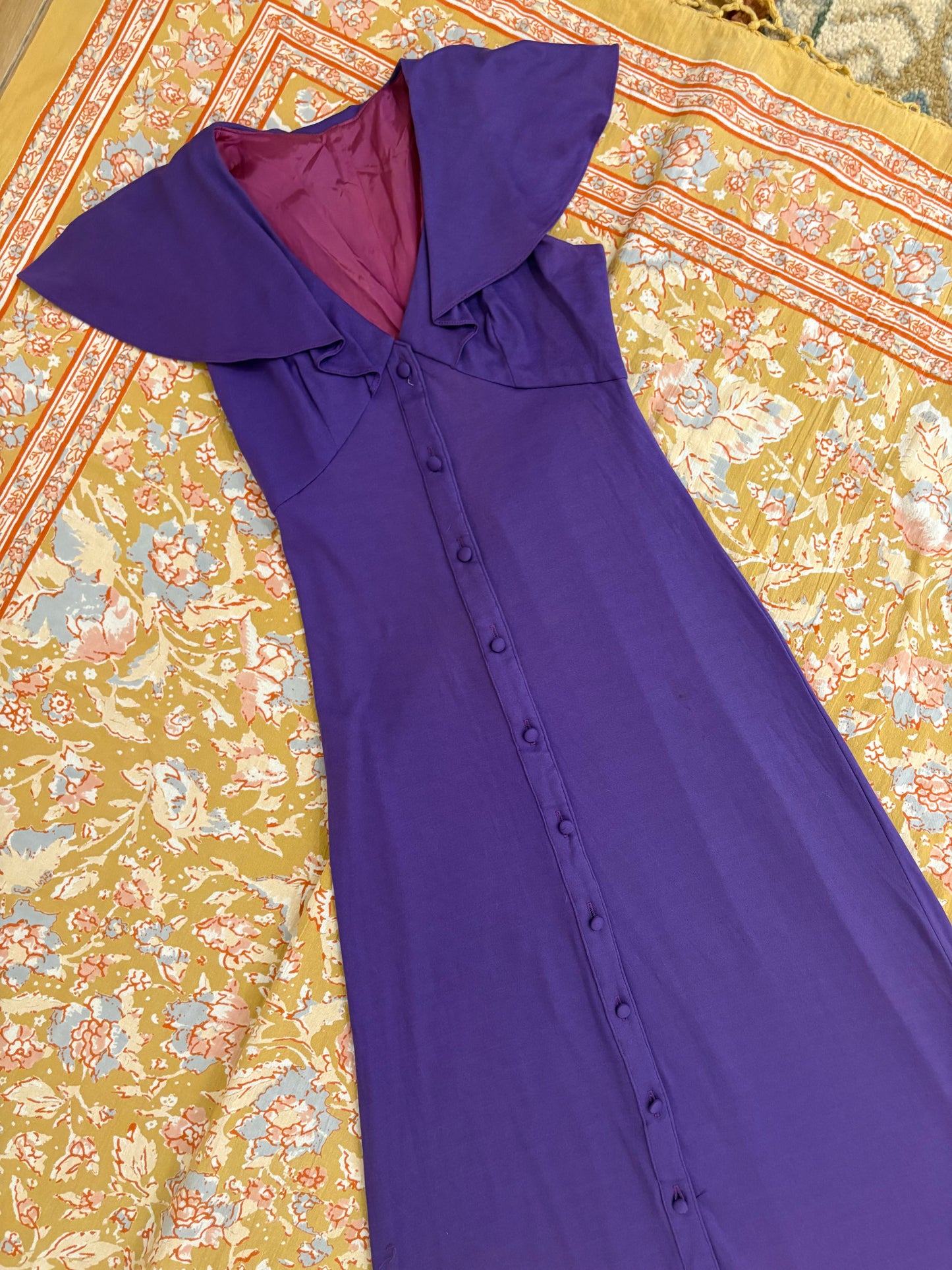70s Purple Haze Maxi Dress