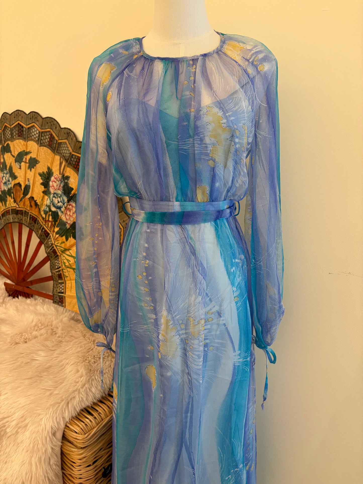 1970s Vera Mont Maxi Dress