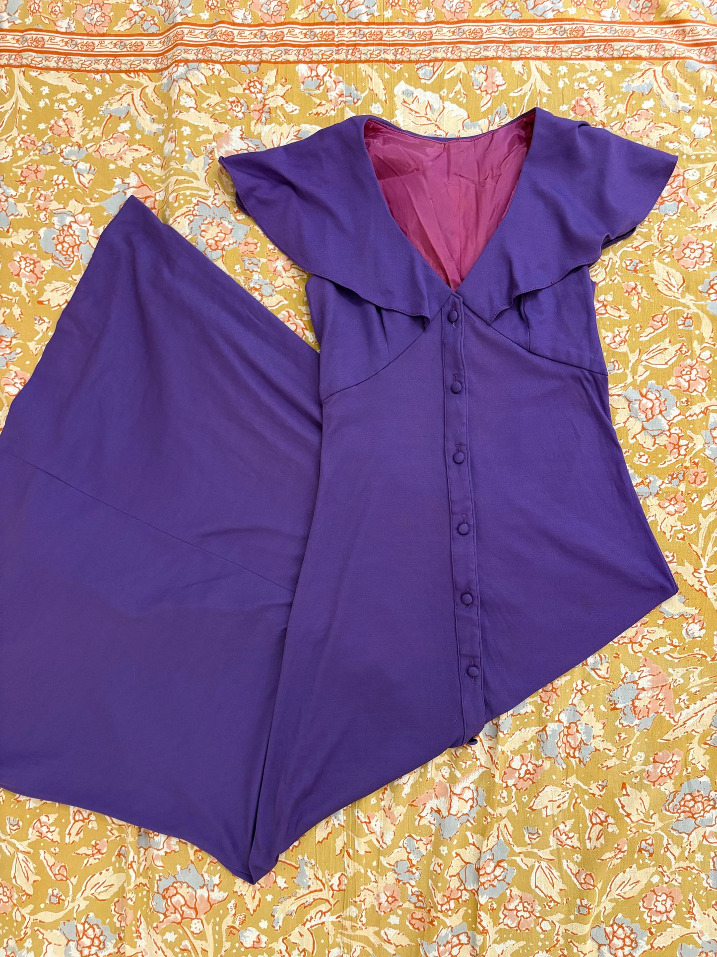 70s Purple Haze Maxi Dress