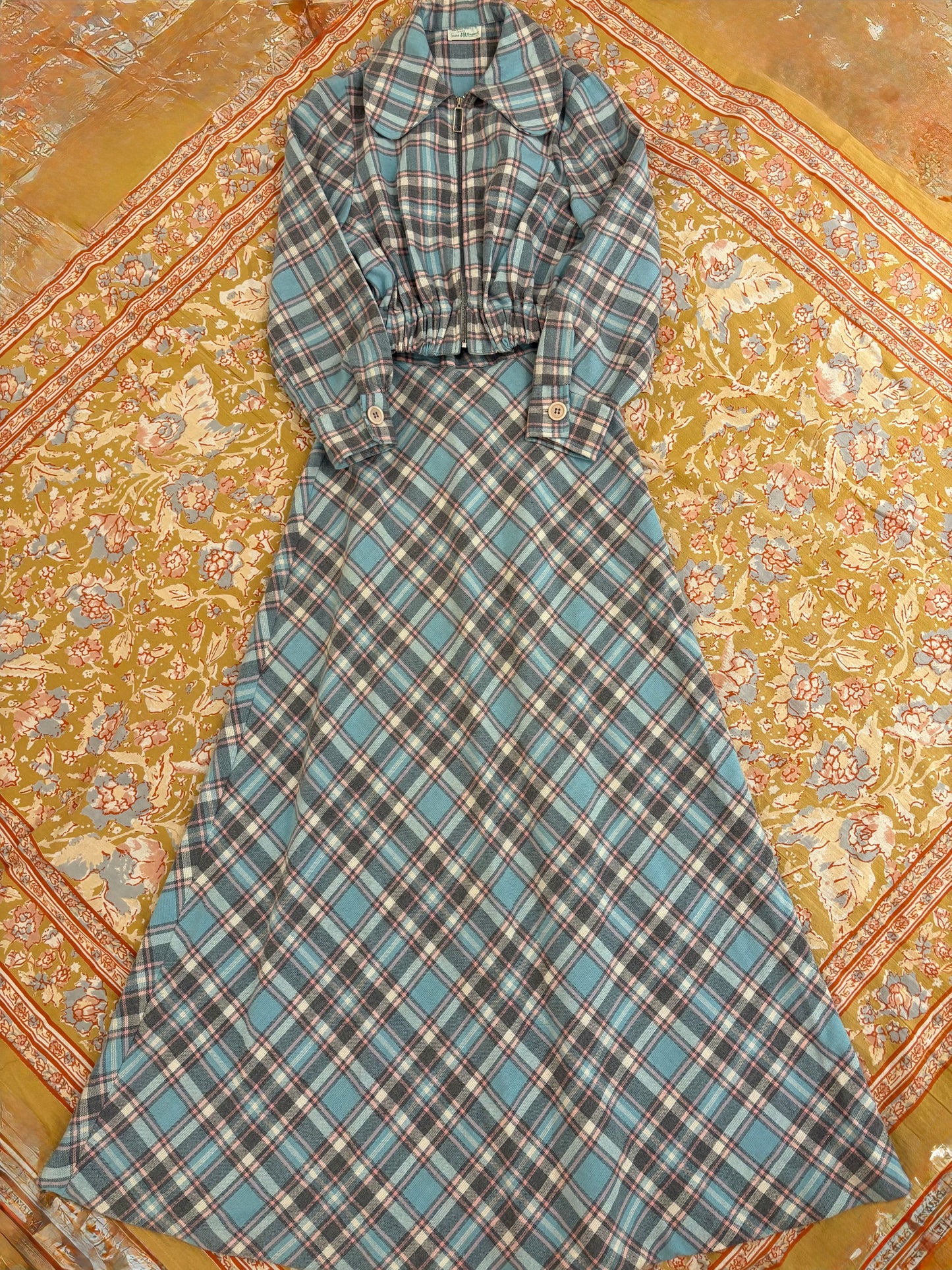 70s Sears JR Bazaar Plaid Set