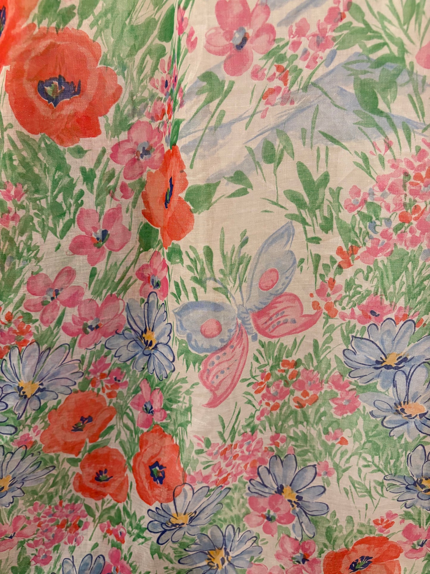 1970s Butterfly Gardens Maxi
