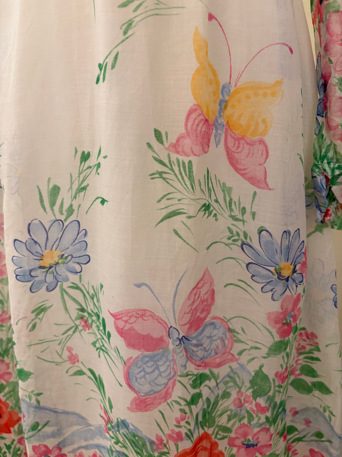 1970s Butterfly Gardens Maxi