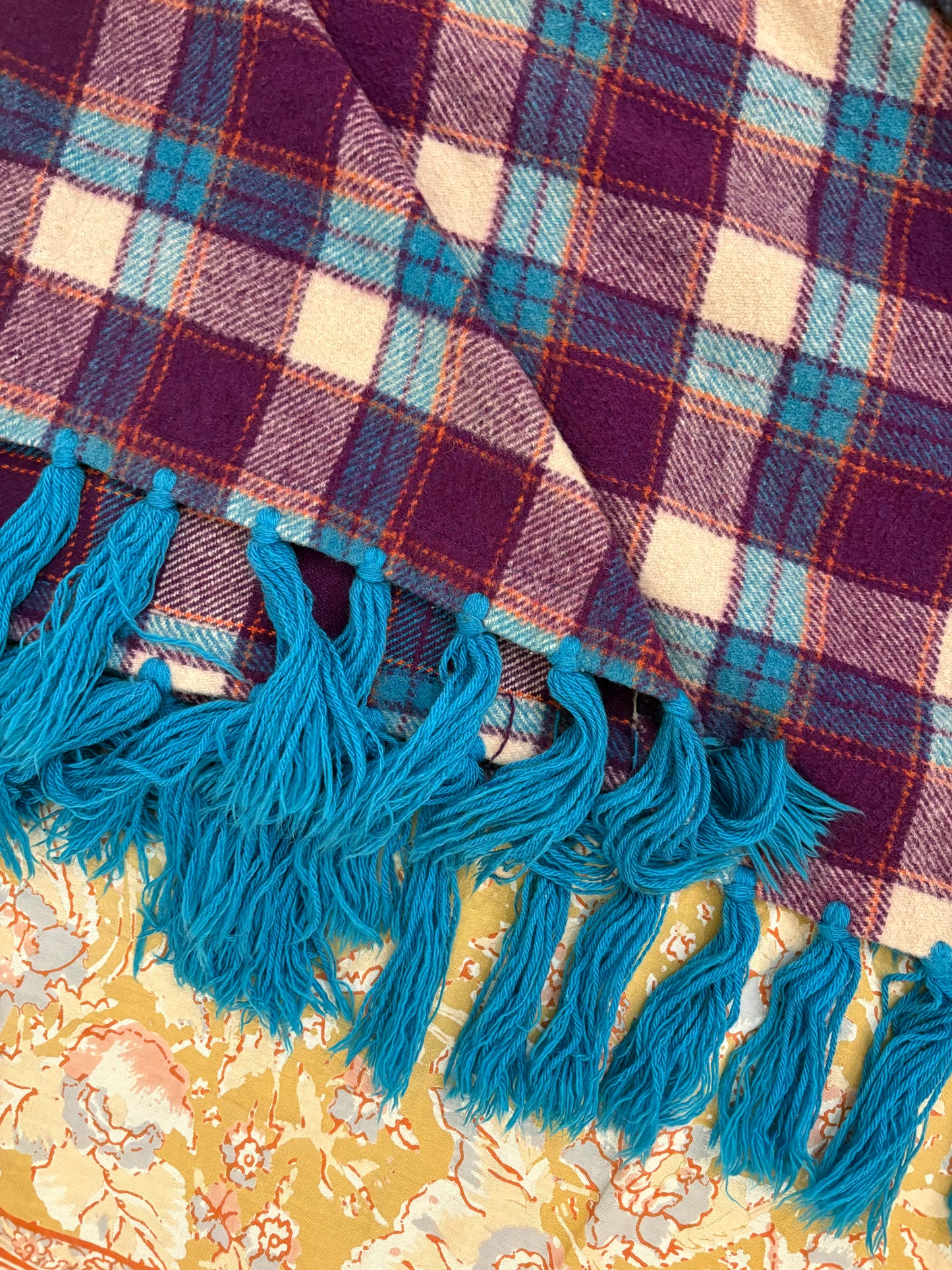 70s Purple Skies Poncho