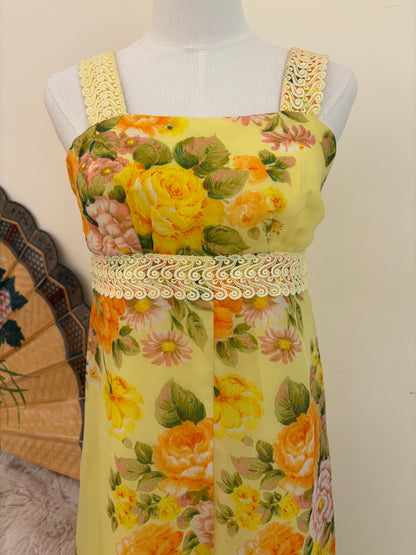1960s Golden Bloom Maxi
