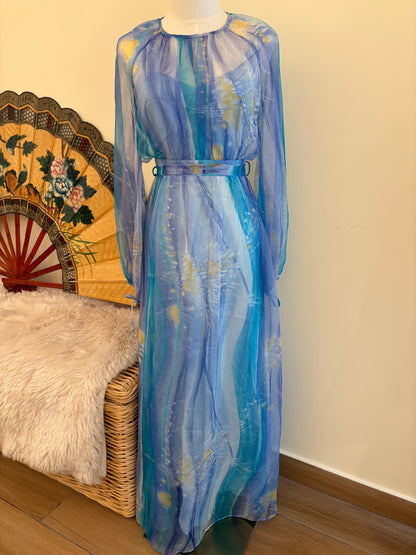 1970s Vera Mont Maxi Dress