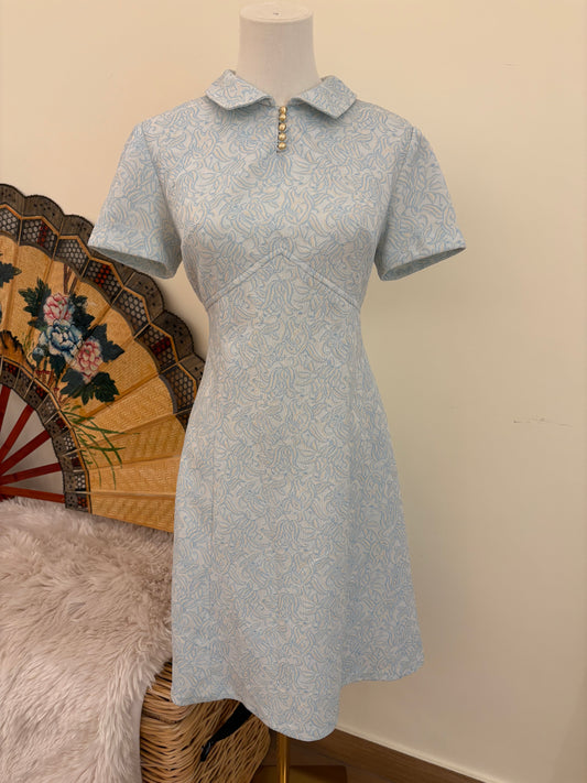 1960s Powder Blue Mod Dress