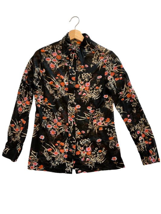 70s Sheer Floral Shirt