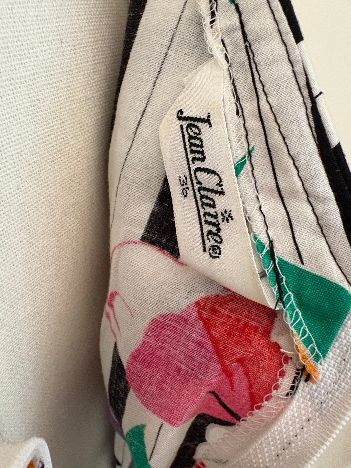 1980s Jean Claire Floral Dress